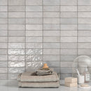 Riad White – Faïence murale blanche brillante 6,50x20 cm