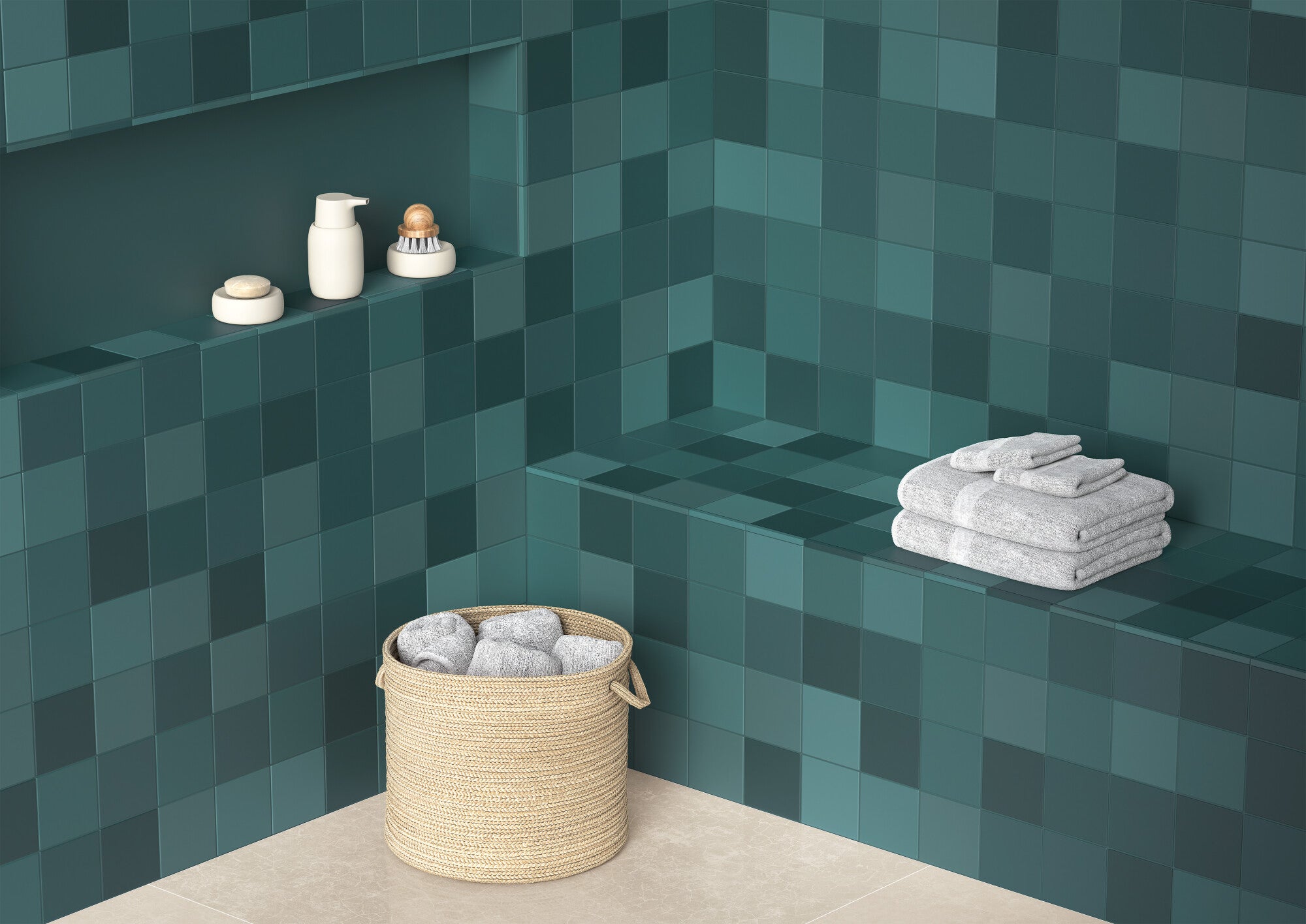 Carrelage uni RUBIK GREEN 12X12 cm