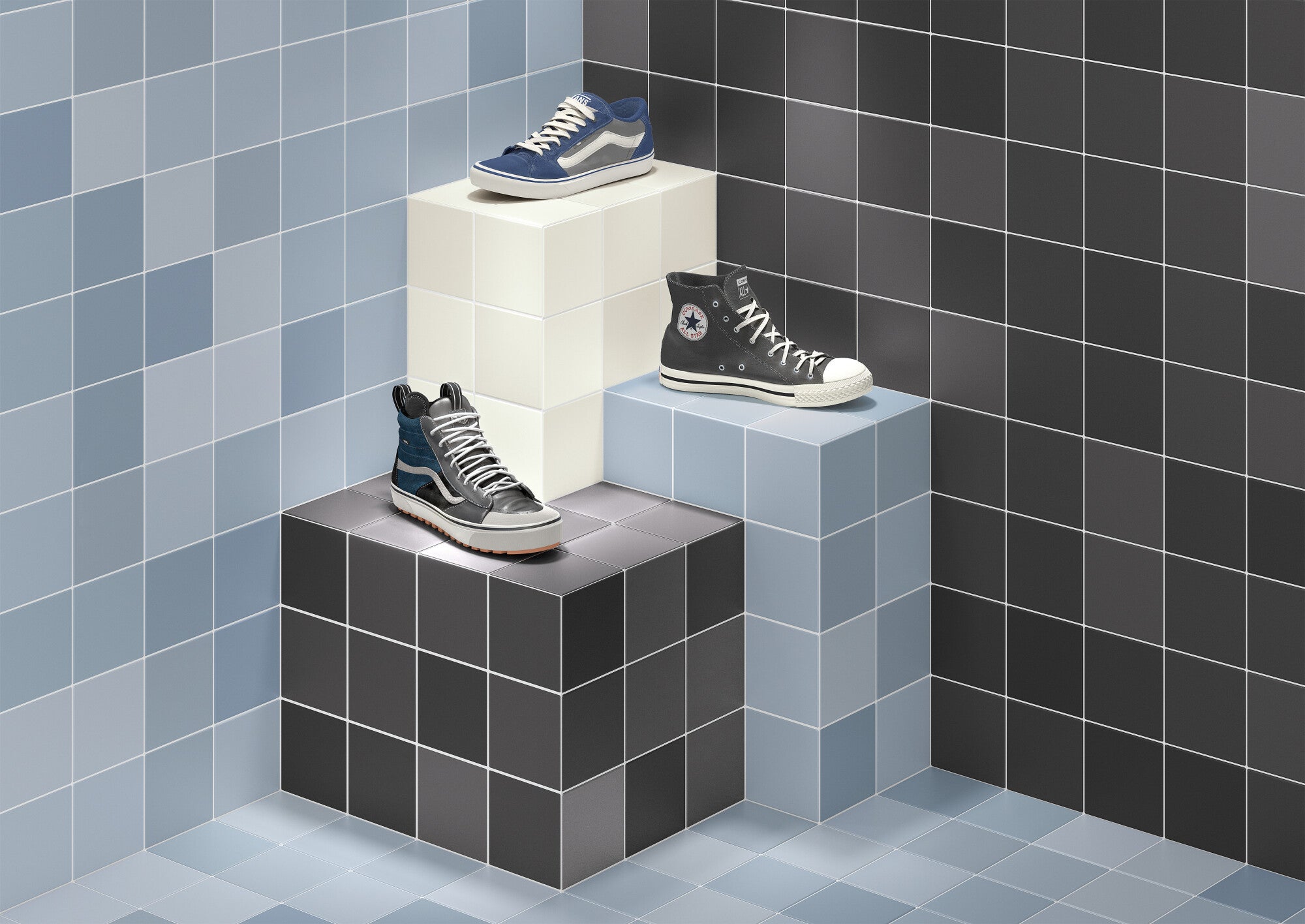Carrelage uni RUBIK BLUE 12X12 cm