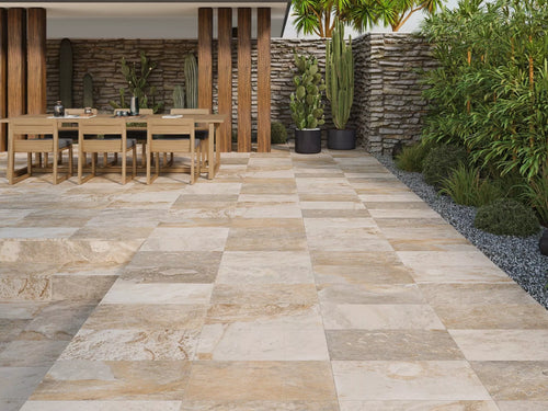 Carrelage piscine effet pierre Bali Sand 29,5x60 cm