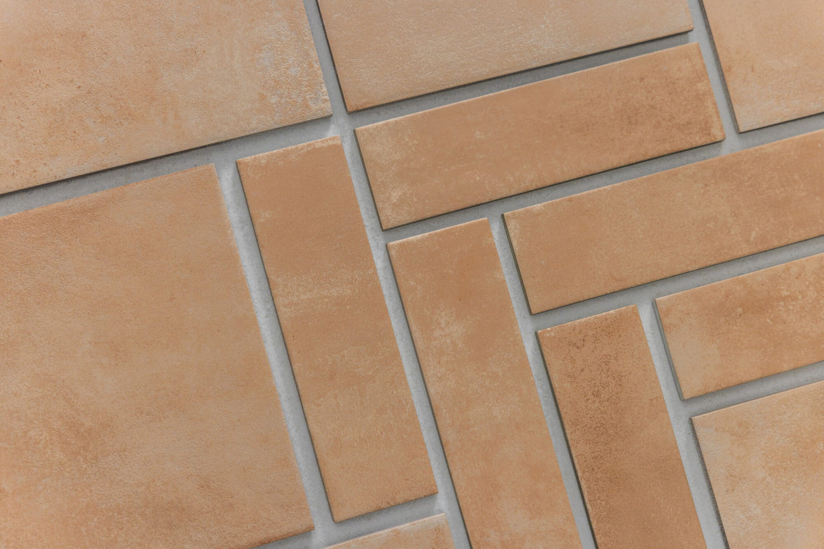 Carrelage effet terre cuite Siena Clay mat 6,4x22,3 cm