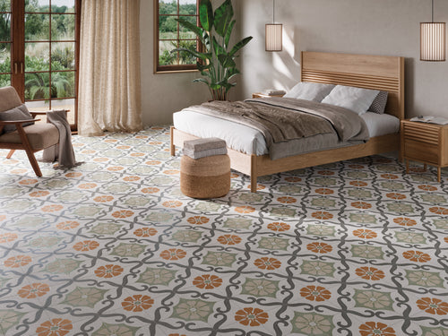 Carrelage imitation ciment SOROA GREEN 22x22 cm