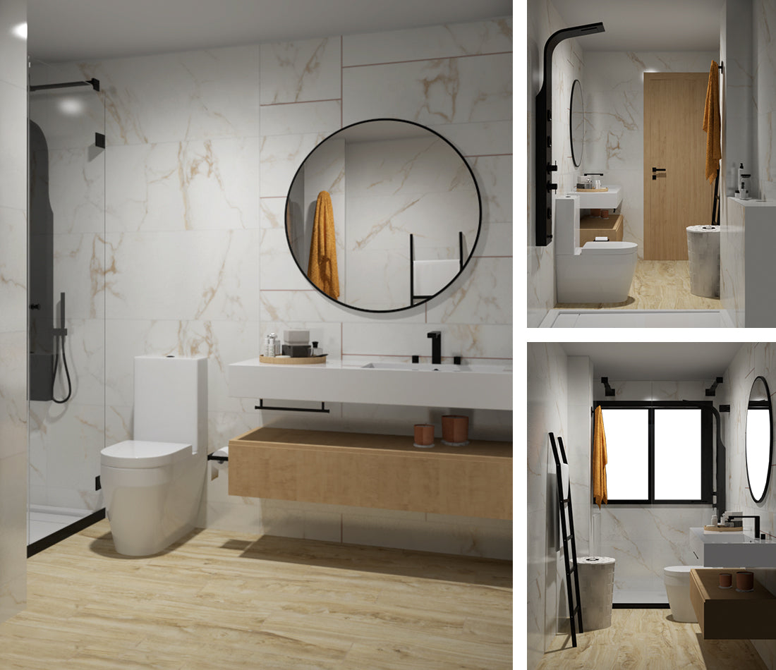 Sublime Calacatta Gold Brillant 35x100 - 1.05 m² par colis