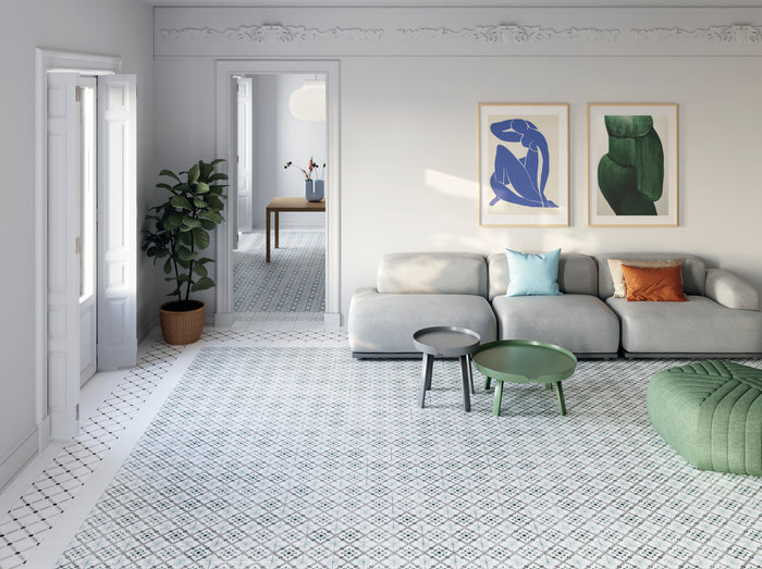 TANGER SAND BLOOM : carrelage décoratif mat 12,3x12,3