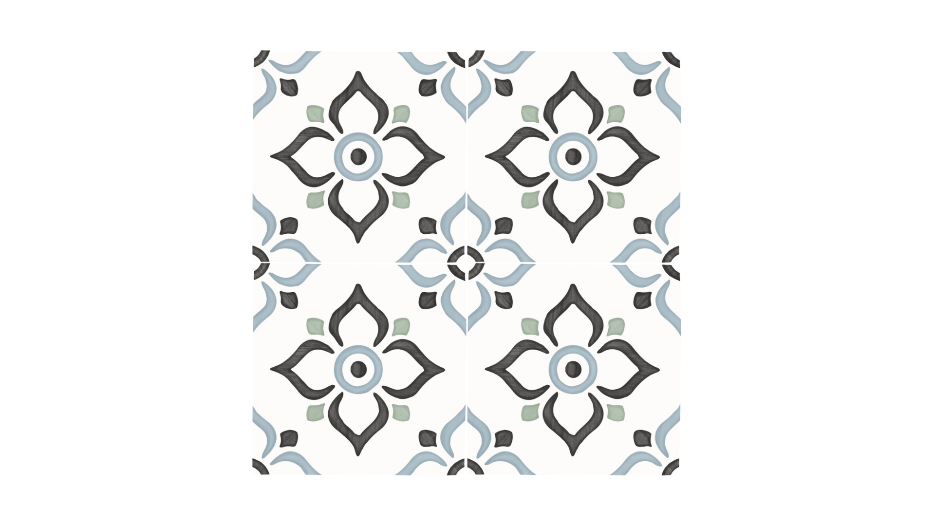 TANGER BLUE GARDEN : carrelage décoratif mat 12,3x12,3