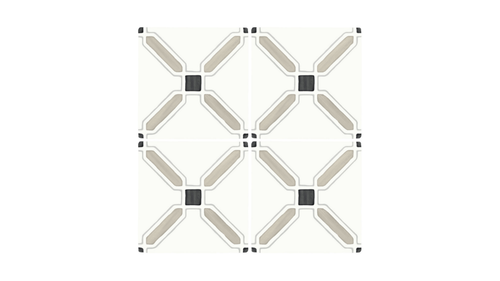 TANGER SAND CROSS : carrelage décoratif mat 12,3x12,3