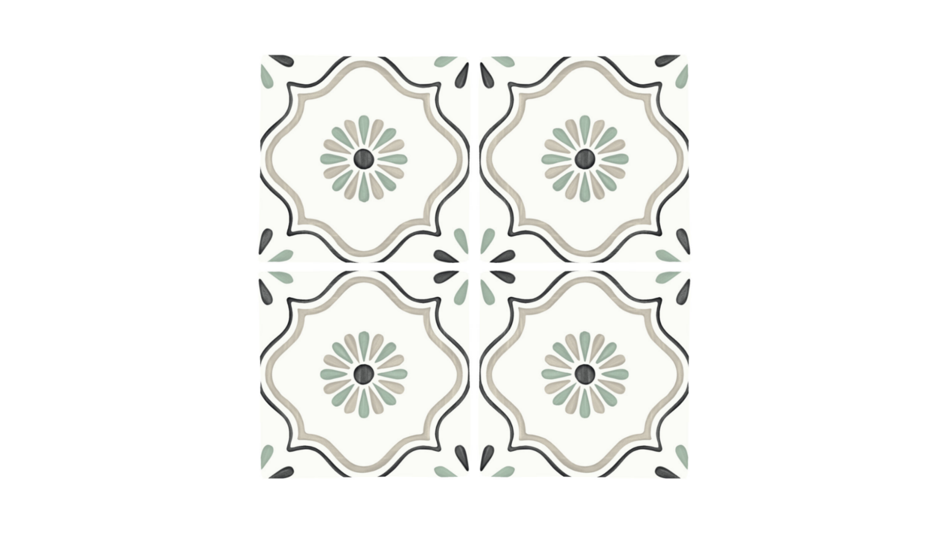 TANGER SAND FLOWER : carrelage décoratif mat 12,3x12,3