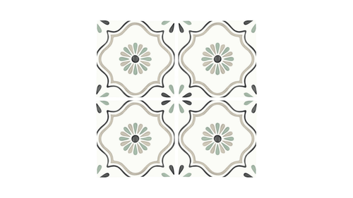 TANGER SAND FLOWER : carrelage décoratif mat 12,3x12,3