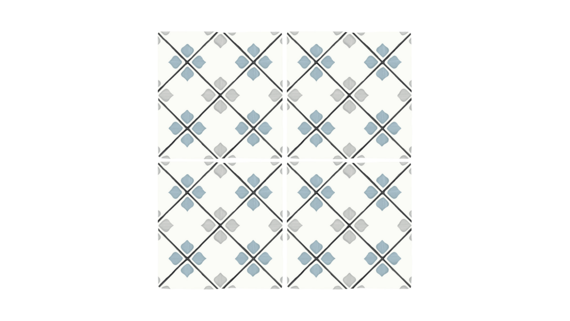 TANGER SILVER RHOMB : carrelage décoratif mat 12,3x12,3