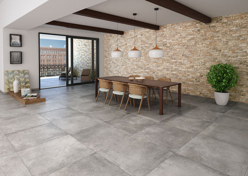 Carrelage effet béton et ciment Meteora Grigio 61x61 cm