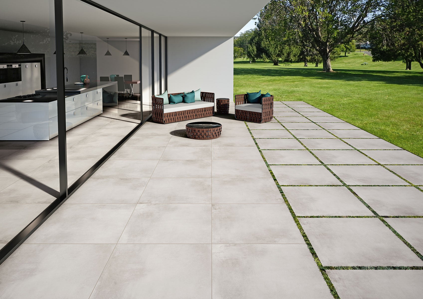 Carrelage effet béton Caementum Clarus 30,4x61 cm