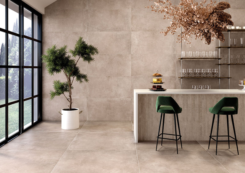 Carrelage effet béton Continental Taupe 61x61 cm