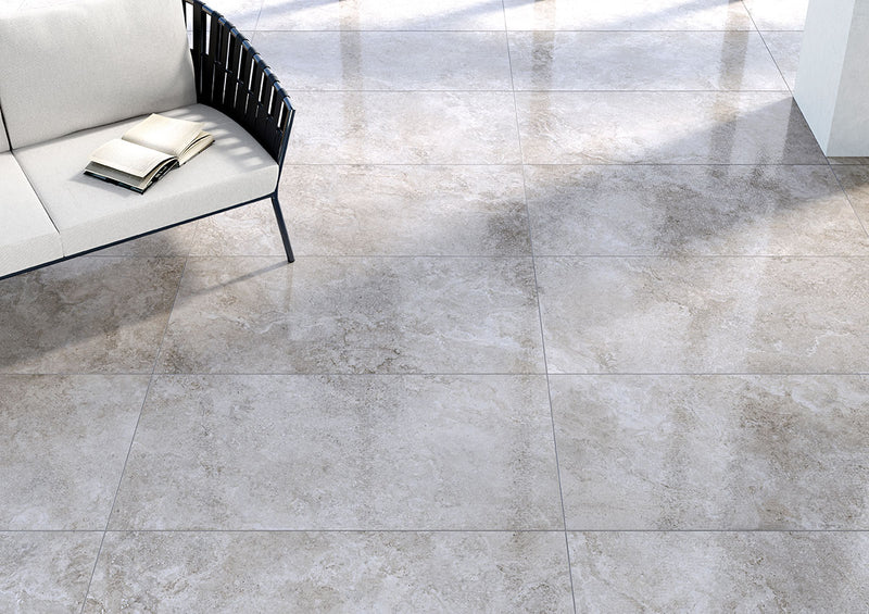 Carrelage effet pierre Dolomia Stone Grey 60x60 cm