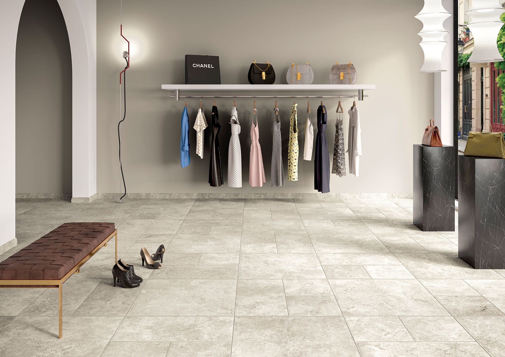 Carrelage grès cérame effet pierre LA LECCESE AVORIO 60x60