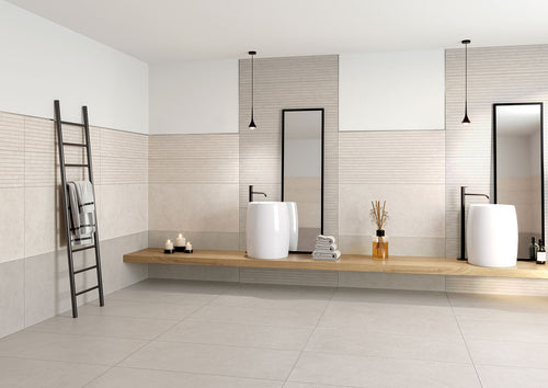 Carrelage effet béton et ciment Le Resine Beige 61x61 cm
