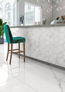 Carrelage effet marbre White Marble Statuario 30,4x61 cm