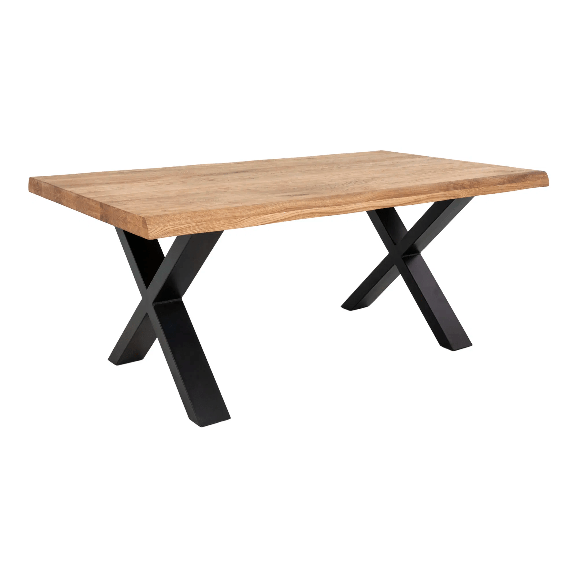 Table basse à bord ondulé, chêne, nature 70x120x50 cm
