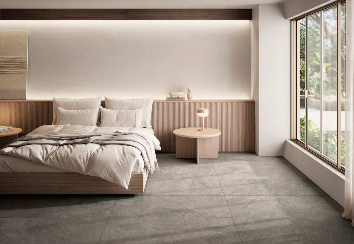 Carrelage effet pierre Westone Taupe mat 30x60 cm