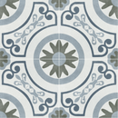 Carrelage décoratif Havana White Garden 22,3x22,3 cm