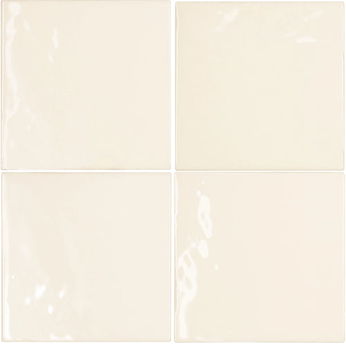 Carrelage Adobe Hueso brillant 10,2x10,2 cm
