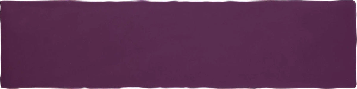 Faïence effet artisanal Alaska Morado brillant 7,5x30 cm
