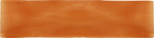 Carreau Alaska terracota brillant 7,5 × 30 cm, vue du carreau Cevica