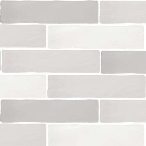 Faïence Alaska Gris Mix brillante 7,5x30 cm