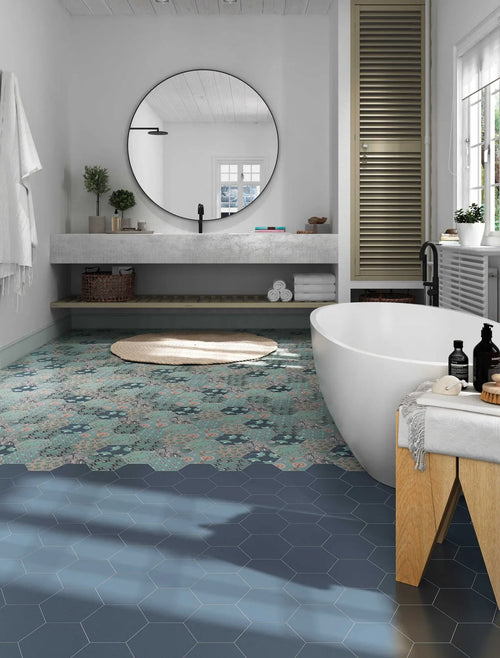 Carrelage effet hexagonal Good Vibes Décor 3 14x16 cm – vue d’ambiance 3