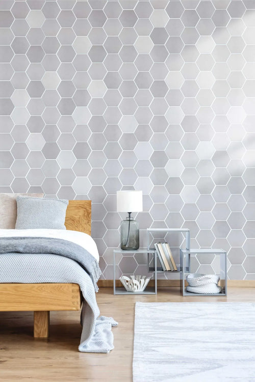 Carrelage effet hexagonal Karma Blanc 14x16 cm – vue d’ambiance 3