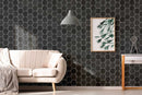 Carrelage effet hexagonal Karma Noir 14x16 cm – vue d’ambiance 4