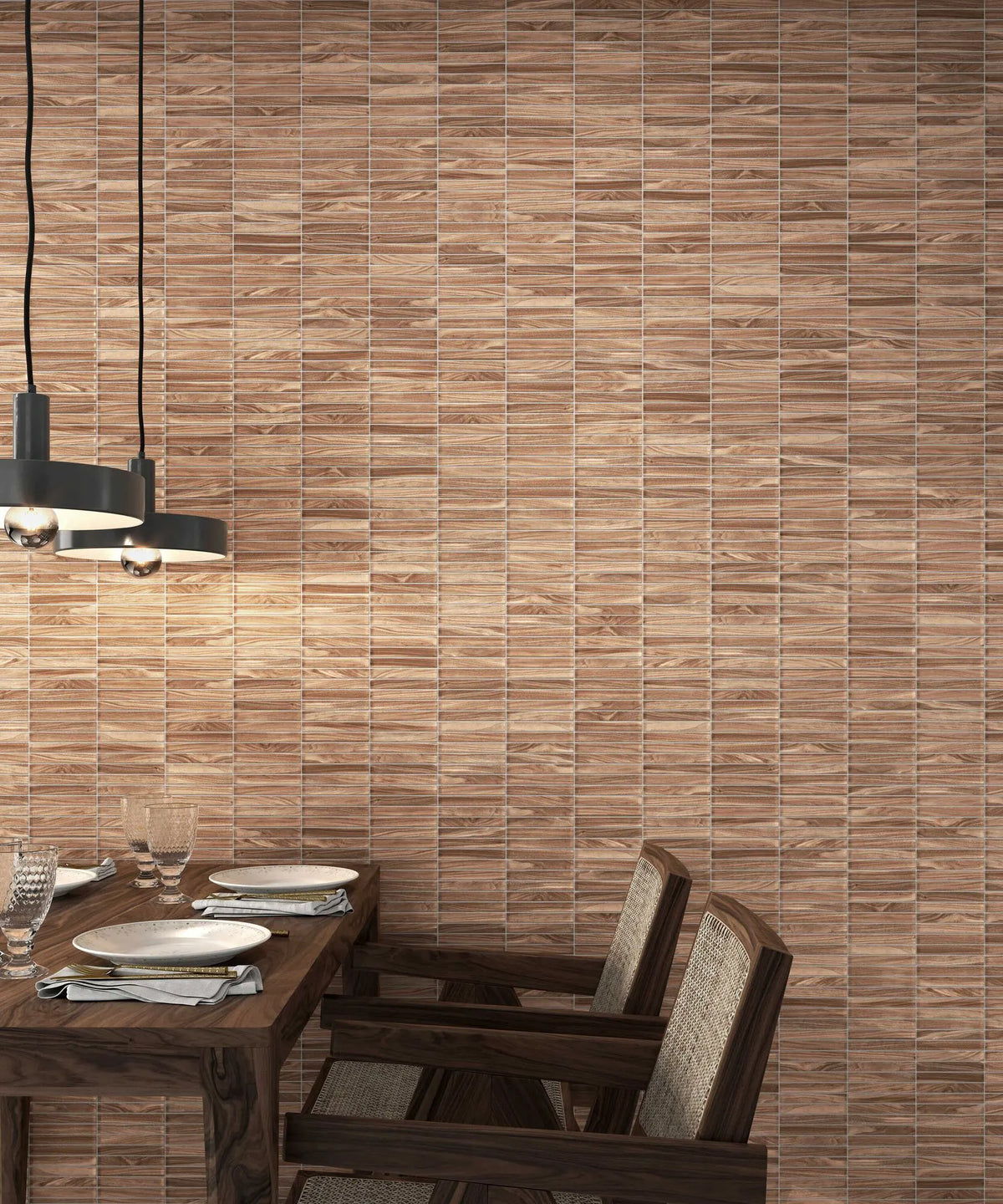 Mosaïque Mallas PIANO PINEWOOD MATT 29,6x29,9 cm