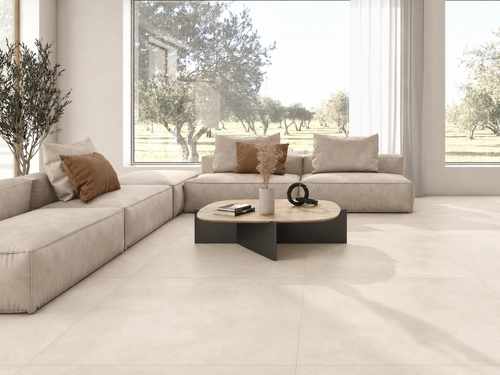 Carrelage effet ciment Newclay Sand mat 60x60 cm
