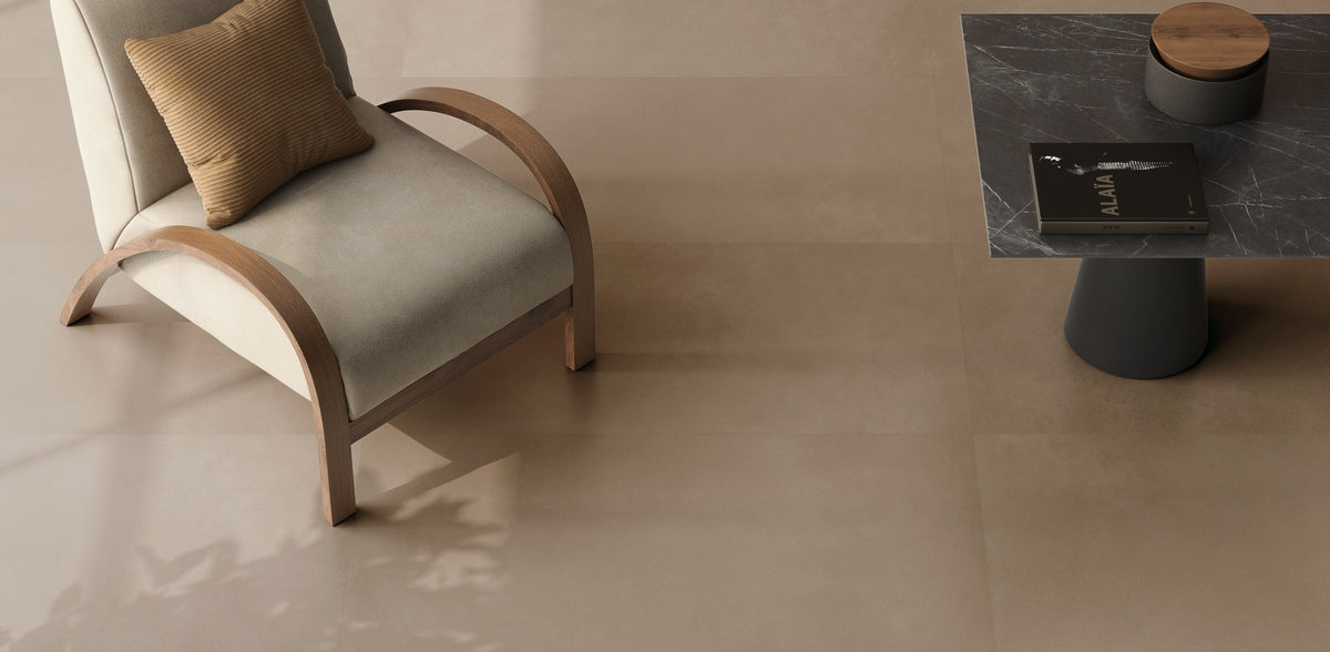 Carrelage effet ciment Newclay Cotto mat 60x60 cm