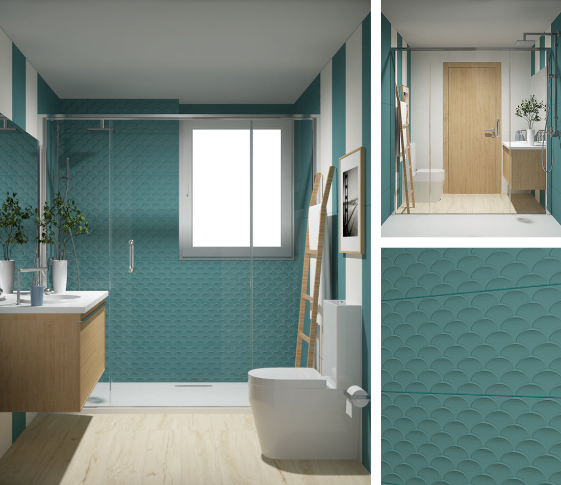 Genesis Shell Marine Blue Matt 35x100 - 1.05 m² par colis