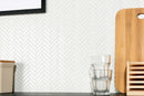 Mosaïque Mallas CHEVRON WHITE 28,3x27,7 cm – visuel fournisseur 1