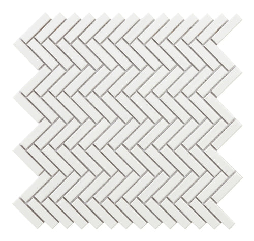 Mosaïque Mallas CHEVRON WHITE 28,3x27,7 cm