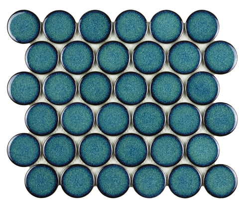 Mosaïque Mallas CIRCLE TEAL 30,4x26,3 cm