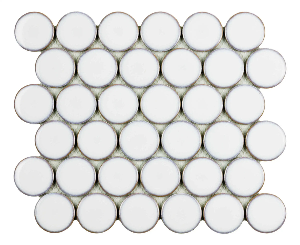 Mosaïque Mallas CIRCLE WHITE 30,4x26,3 cm