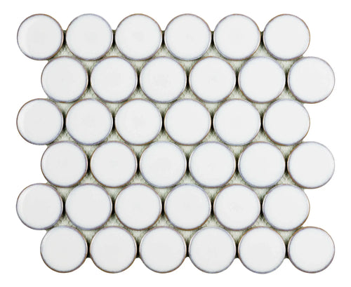 Mosaïque Mallas CIRCLE WHITE 30,4x26,3 cm