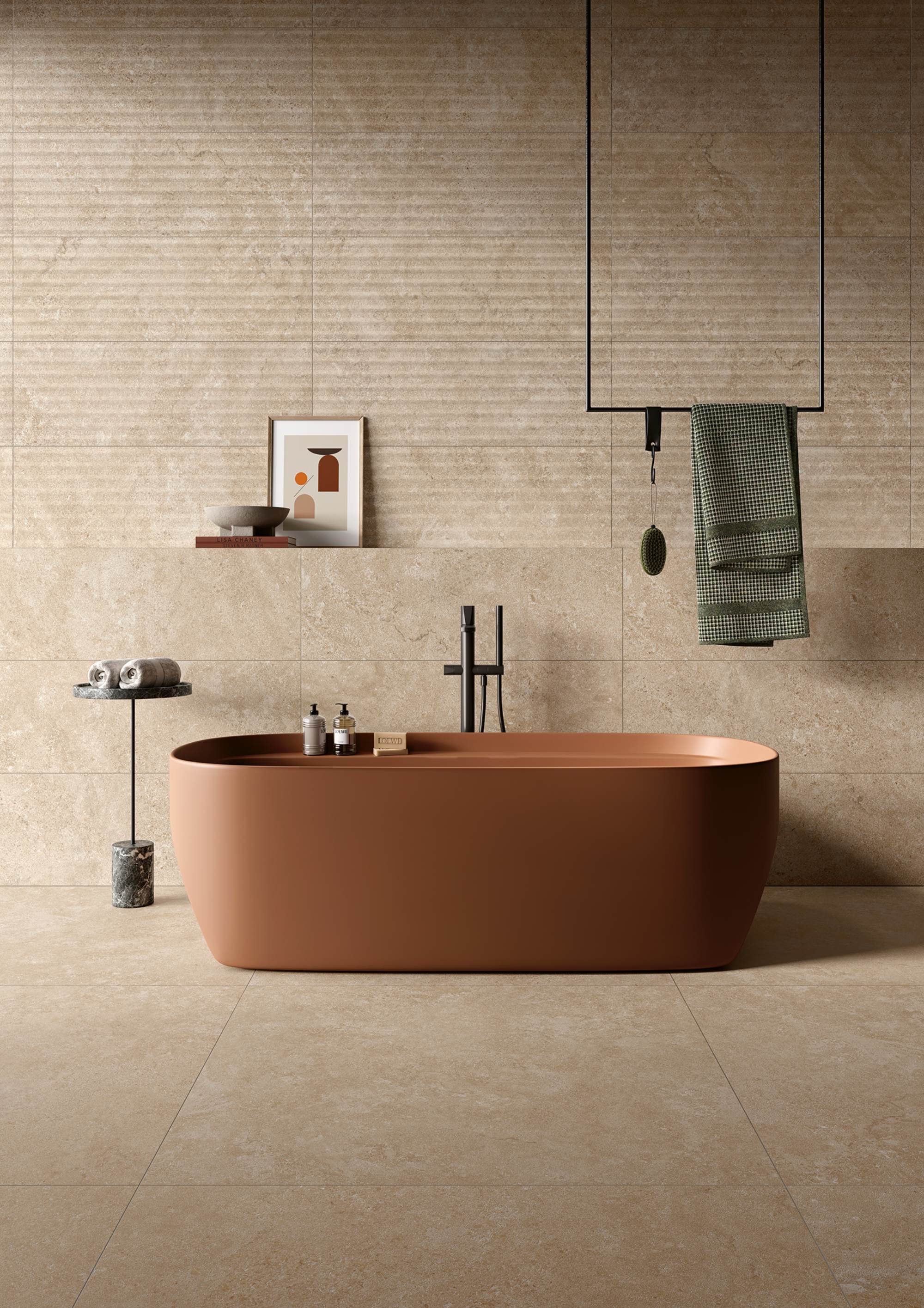 Carrelage effet pierre - Elan beige Antidérapant 100x100