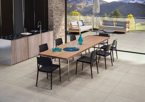 Carrelage effet pierre Etna Greige 61x61 cm