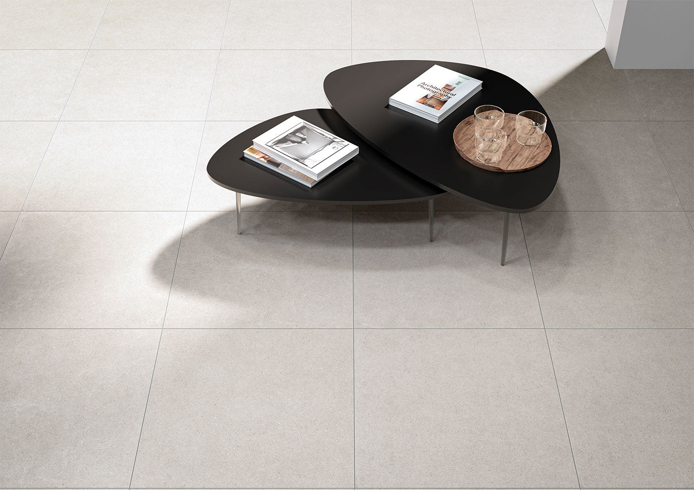 Carrelage effet pierre Etna White 61x61 cm