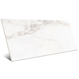 Faïence murale effet marbre Firenze Gloss White 25x50 cm Brillant Argenta - vue du carreau