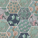 Carrelage effet hexagonal Good Vibes Mix décor 14x16 cm – vue du carreau