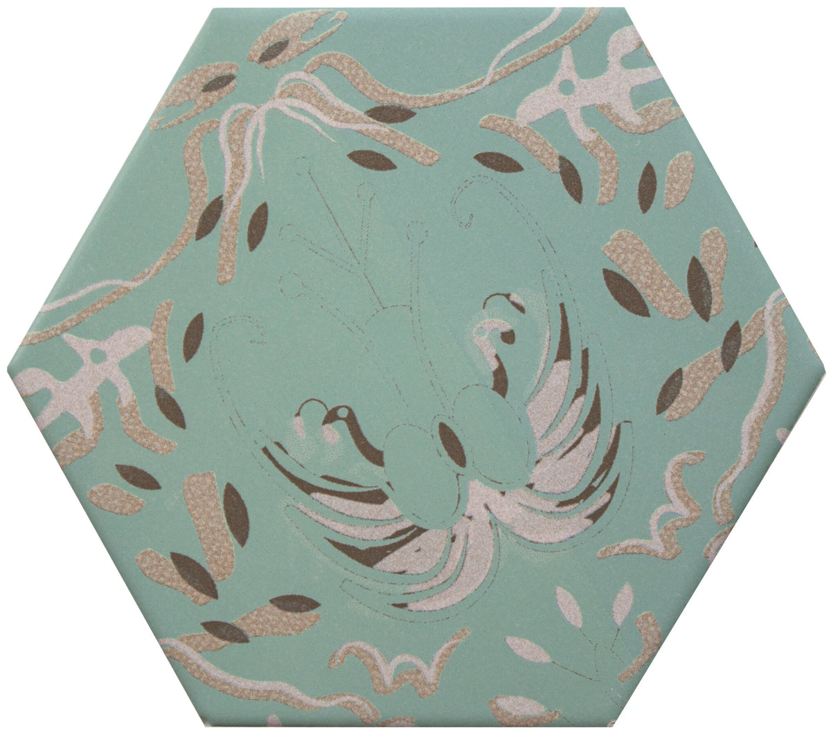 Carrelage effet hexagonal Good Vibes Décor 5 14x16 cm – vue du carreau