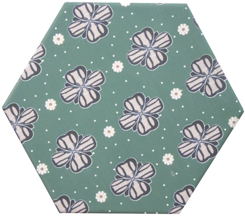 Carrelage effet hexagonal Good Vibes Décor 7 14x16 cm – vue du carreau