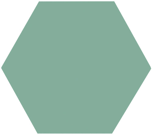 Carrelage effet hexagonal Good Vibes Lagune 14x16 cm – vue du carreau