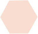 Carrelage effet hexagonal Good Vibes Rose 14x16 cm – vue du carreau