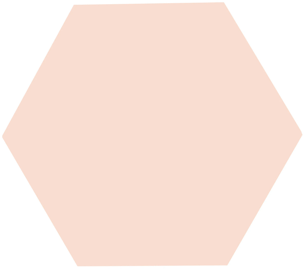Carrelage effet hexagonal Good Vibes Rose 14x16 cm – vue du carreau