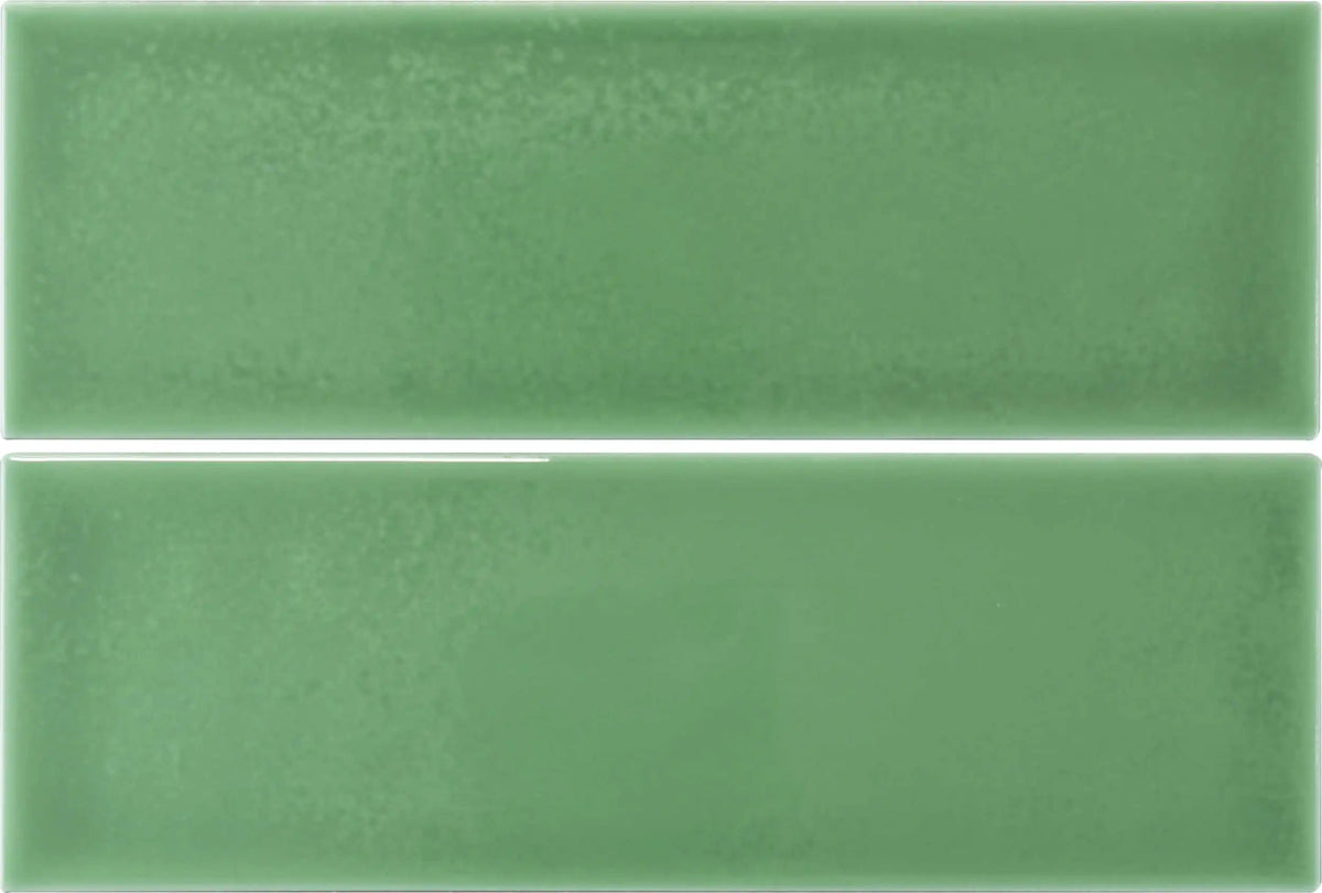 Faïence effet relief Hawaii Vert grenouille 7,5x22,5 cm – vue du carreau